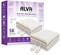 STINGRAY Electric Underblanket Super King 180x200cm - Heated Under Mattress Blanket Dual Controllers - 3 Heat Settings - Fast Heat Up - Overheat Protection - Machine Washable - 2×65W Coral Fleece