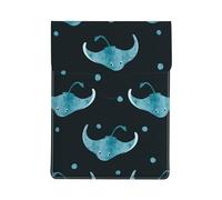 Stingray Fish Pattern, PU Leather Laptop Sleeve, Notebook Bag Laptop Case Sleeve Tablet Briefcase