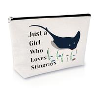 Stingray Gift for Women Stingrays Makeup Bag Stingray Lover Gift Stingray Themed gift Stingray Cosmetic Bag Ocean Sea Animal Manta Ray Gift for Stingray Lovers Christmas Birthday Gift Travel Bag,