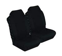 STINGRAY Heavy Duty Car Seat Cover - Explorer Grey, Front Seat Covers for Cars, Trucks & SUVs - Water Resistant Poly Canvas, Universal Fit, Washable, 6 Utility Pockets, Ideal for 4x4, Pet Owners