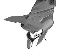 STINGRAY HYDROFOILS - Classic Junior 2 Hydrofoils for 9.9-40 hp (Grey) - Best for Small Boats - Stabilizer Fins for Outboard/Outdrive Motors - Made in The USA