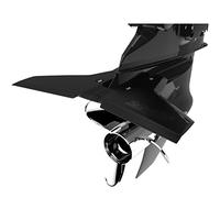 STINGRAY HYDROFOILS - Classic Senior 2 Hydrofoils for 40-300 hp (Black) - Stabilizer Fins for Outboard/Outdrive Motors - Made in The USA