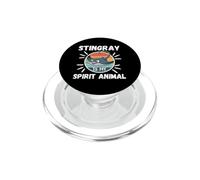 Stingray Is My Spirit Animal Kawaii Cartoon Funny Stingrays PopSockets PopGrip for MagSafe