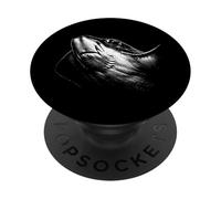 Stingray Portrait Black and White Animal Lover PopSockets Adhesive PopGrip