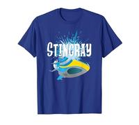 Stingray Submarine Water Splash T-Shirt, Men, Royal Blue, Large