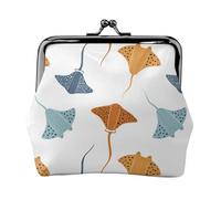 Stingrays Cartoon Cute Coin Purse, Kiss-lock Change Purse Wallets, Small PU Leather Coin Purse for Women