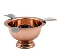 Stinky Cigar Copper Ashtray with 3 Stirrups, Windproof Stainless Steel Design, Deep Bowl for Indoor & Outdoor Use, Heat Resistant & Easy to Clean - Ideal Smoking Accessory for Cigar Enthusiasts