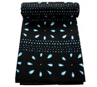 Stioyitois African Fabric 6 Yards Polyester Ankara Print Fabric for Sewing DIY Craft Projects Party Clothing M1