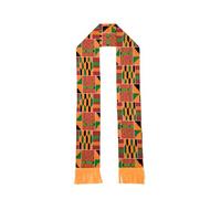 Stioyitois Kente Graduation Stole Class of 2026, 72 x 5.1 in African Print Sash with 3D Gold Embroidery and Gold Fringe, C2, One size