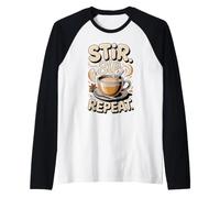 Stir Sip Repeat Masala Chai Tea Lover Spiced Tea Raglan Baseball Tee