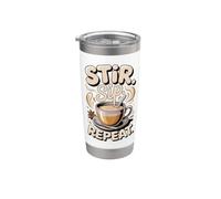 Stir Sip Repeat Masala Chai Tea Lover Spiced Tea Stainless Steel Insulated Tumbler