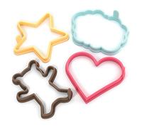 STIRLEX Premium Silicone Pancake Molds for Heart, Star, Teddy Bear, Cloud Shapes, Set of 4, Nonstick, Heat Resistant Up to 450°F