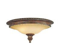 Luminosa Lighting Luminosa Stirling Castle 2 Light Flush Mount Ceiling Light British Bronze, E27