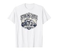 Stirling Castle Scotland Rampant Lion Value Graphic T-Shirt, Men, White, S
