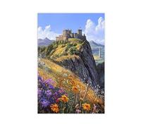 Stirling Castle with Wallace Monument View Canvas Poster Wall Art Print Picture Paintings 08x12inch(20x30cm)