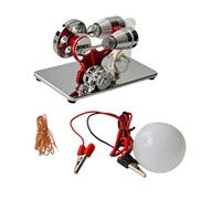 Stirling Engine Model Aluminum Alloy Easy Action Permanent Design for Physics Classroom Demonstration Classroom Teaching Tool Stirling Engine Model