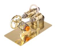Stirling Engine Model, DIY Assembly Hot Air Stirling External Combustion Engine Motor, Mechanical Science Collectible Stirling Motor for Him, Science Experiment Gifts for Adult