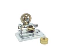Stirling Engine Model Kit, Mini α-Type Horizontal Opposed Stirling Hot Air Engine Model, External Combustion Demonstration, Mechanical Science Collectible(J06G)