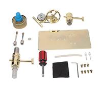 Stirling Engine Model Kit, Science Toy for Kids, Low Noise Smoother Operation with Glass Tube and Alcohol Lamp, Easy to Assemble Stirling Engine Motor Toy for Physics Experiment an