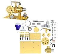 Stirling Engine Model Kit That Works, DIY Metal Balance Hot Air Stirling Engine with Generator, Science Experiment & Physics Educational Kit for Adults