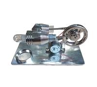 Stirling Engine Model Kit That Works, Fully Metal Assembled Stirling Engine Model with Light Bulb for Physics Science Experiment Demonstration