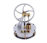 Stirling Engine Model Kit That Works, Gamma-Type Metal Gear Transmission Low Temperature Stirling Engine with Mirror Base, Science Experiment & Physics Educational Kit for Adults