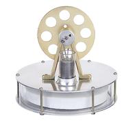 Stirling Engine Model Kit That Works, Golden & Silver Pre-Assembled V-Shape Holder Low Temperature Stirling Engine, Science Experiment & Physics Educational Kit for Adults