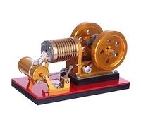 Stirling Engine Model Kit That Works, High-end Professional Edition Pure Brass Suction Fire Air Cylinder Heat Energy Engine, Science Experiment & Physics Educational Kit for Adults