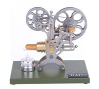 Stirling Engine Model Kit That Works, Retro Projector Stirling Engine Stirling Engine with Metal Base & Quartz Glass for Physics Science Experiment Demonstration