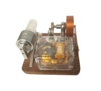 Stirling Engine Model Kit That Works, Stirling Engine Model with Rotating Mechanical Music Box, Thermodynamics Physics Learning Kit