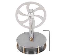 Stirling Engine Model Motor, Stainless Steel Educational Physical Toy, 8.8 x 14.5 cm - Design, Mechanical Learning Tool, Science Project Use