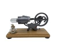 Stirling Engine Model Physical Science Experiment Teaching Hot Air Motor Physical Educational Toy Kits for Adults Hot Air Building Golden