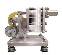 Stirling Engine Motor Model, Hot Air Engine with 2 Cylinders, 36mm Flywheel, 3800-4200rpm, Durable Alloy Steel for Classroom Experiments