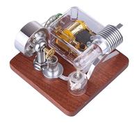 Stirling Engine Motor Model, Hot Air Stirling Engine Model Kits with Music Playing Function, Speed Adjustable By Air Conduction Control, for Practicing Hands-on Ability, Increase Interest