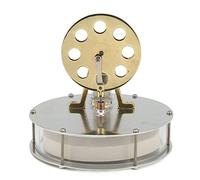 Stirling Engine Motor Model Low Temperature Silvery Zinc Alloy Stainless Steel Electricity Power Generator Model for Children Science Projects Physical Machine Learning Classroom