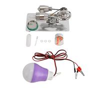 Stirling Engine Motor Model Physical Science Experiment Toy Simple Operation Low Noise Elegant Design for Kids Science Projects Teachers Classroom Demonstration Zinc Alloy