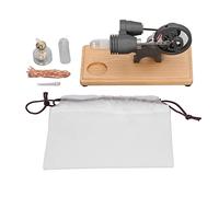 Stirling Engine Motor Model, Scientific Physical Thermal Machine Educational Toy for Kids Adults Science Projects Classroom Demonstrations Zinc Alloy Stainless Steel Glass