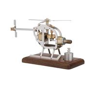 Stirling Helicopter Engine Model, DIY Assembly Hot Air Stirling External Combustion Engine Motor for Lab Physics Experiment Science Project, Model Making, Craft, Gift for Adults