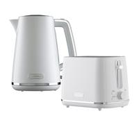 Stirling Jug Kettle and 2 Slice Toaster Set 3KW Fast Boil 1.7L White Daewoo White One Size