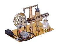 Stirling Motor Kit - Educational Experiment Model, Mini Industrial Style Physical Motor, DIY Assembly Invention Set for Classroom Learning and Scientific Displays | Pe