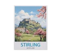 Stirling Scotland vintage travel poster，Jigsaws Puzzles 1000 Pieces Classic Jigsaws Educational Games Toys，Best Gift for Adults and Kids（38x26cm）-AR28