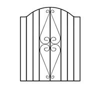 Stirling Scroll Bow Top Quality Metal Garden Gate Galvanised Wrought Iron Style Swing Gate (880mm Gap x 946mm High HESB)