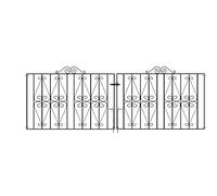 STIRLING Scroll Driveway Gates 2743mm (9ft) GAP x 914mm High Galvanised Wrought Iron Metal gate ST16ZP