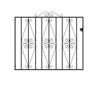 Stirling Scroll Metal Garden Gate Galvanised Wrought Iron Style Swing Pedestrian gates (1067mm GAP X 914mm High ST05ZP)