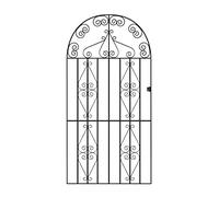 Stirling Scroll Tall Bow Top Metal Garden Gate Galvanised Wrought Iron Style Swing Gates (1067mm Gap x 1905mm High ST44ZP)