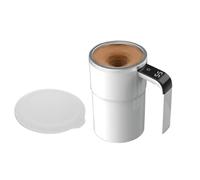 Stirring Coffee Cup Automatic Temperature Display Rechargeable Mug | Travel Electric Rotating Mixing Cup for Milk Beverages Cocoa Hot Chocolate Juice