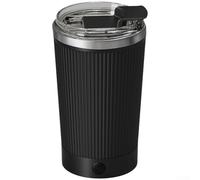 Stirring Cup 316 Stainless Steel, Automatic Magnetic Coffee Cup with Detachable Base, Electric Protein Powder for blender Lazy Cup(304 Inner Liner Black)