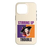 Stirring Up Trouble Vintage Witch Pinup Art Case for iPhone 16 Pro