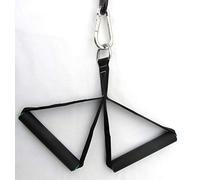 STIRRUP HANDLE 1-D DOUBLE Short 9inch for Multi-gym cable crossover Attachment MULTI-USE Gym Equipment, Resistant Bands, Suspension Body Trainers, Tricep/Bicep Ultimate Trainer Sure-Grip
