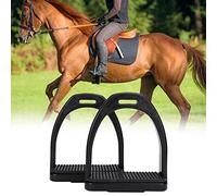 Stirrups for Equestrian Compositi Reflex Reflective Light with Wide Profile for the Saddle Safety Bar with Non-Slip Rubber Pads